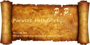 Parotzi Pelbárt névjegykártya